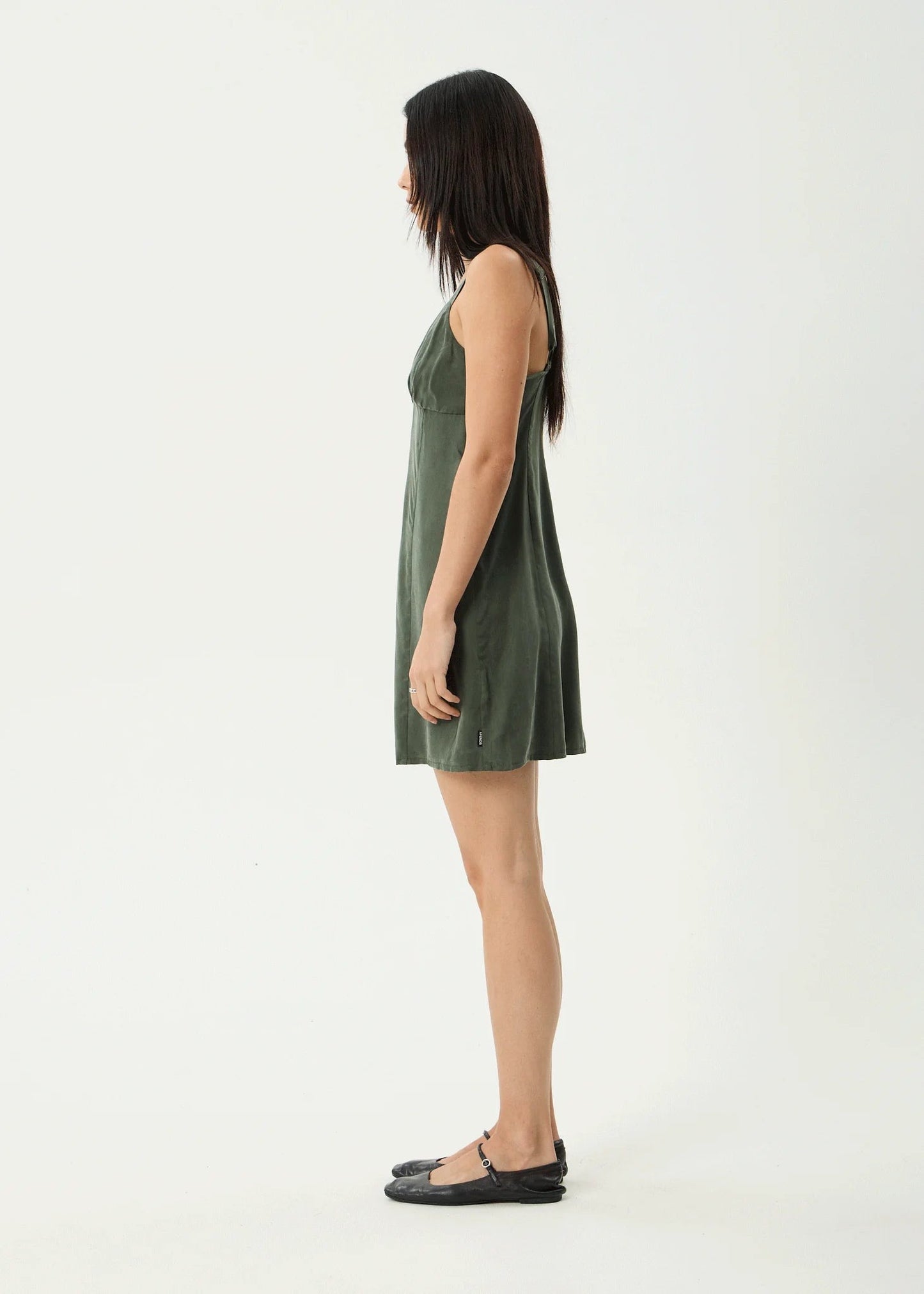 Gerry Cupro Mini Dress - Deep Green