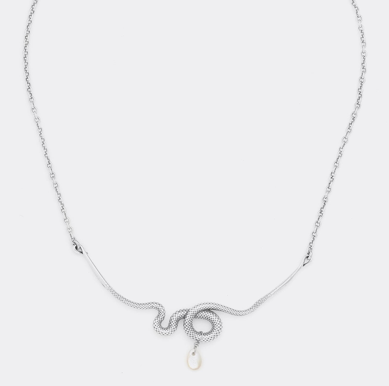 Ori Tao - Venin Snake Short Necklace Silver