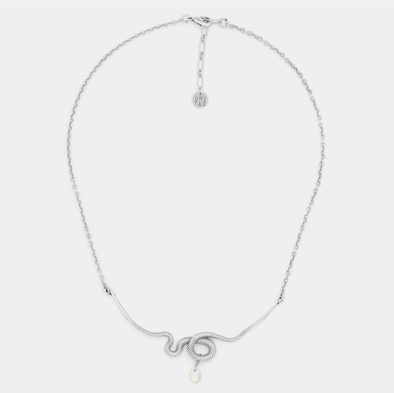 Ori Tao - Venin Snake Short Necklace Silver