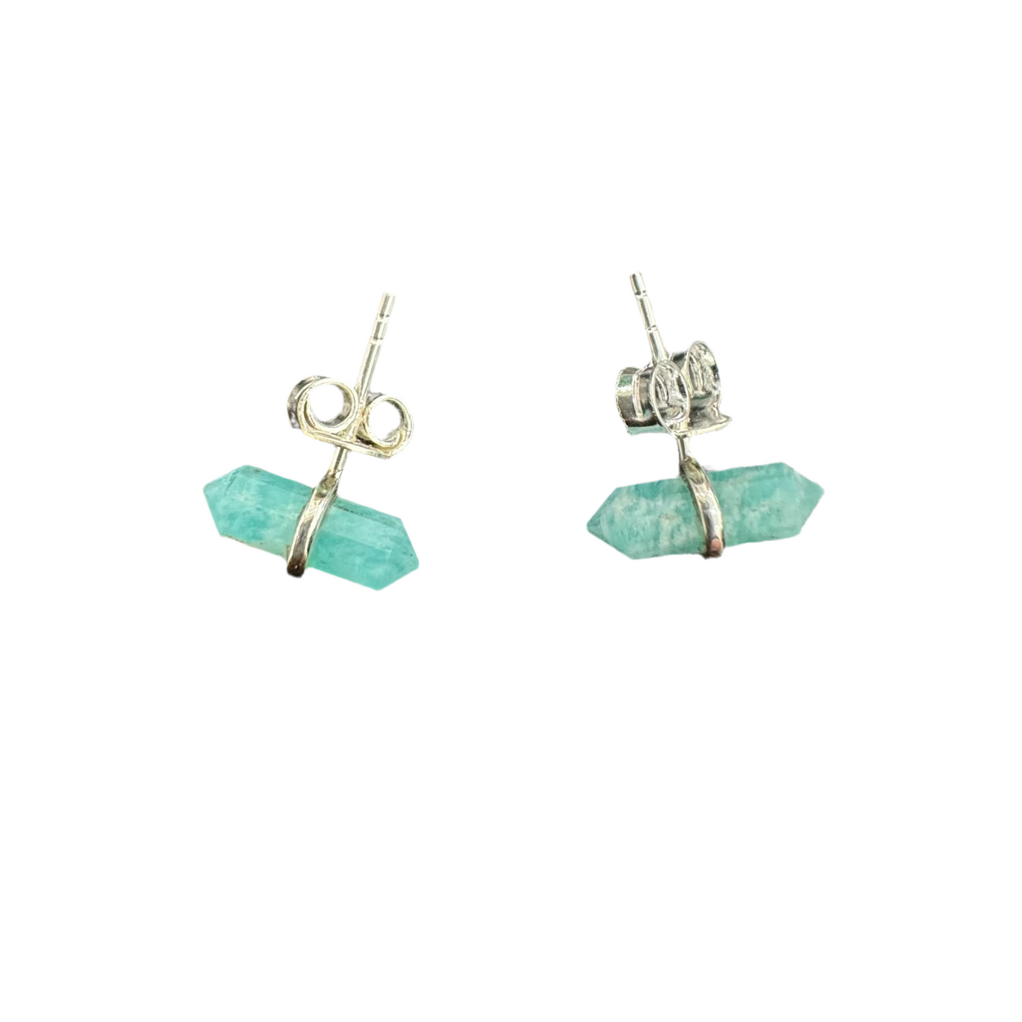 Luci Studs - Amazonite Gemstone Silver