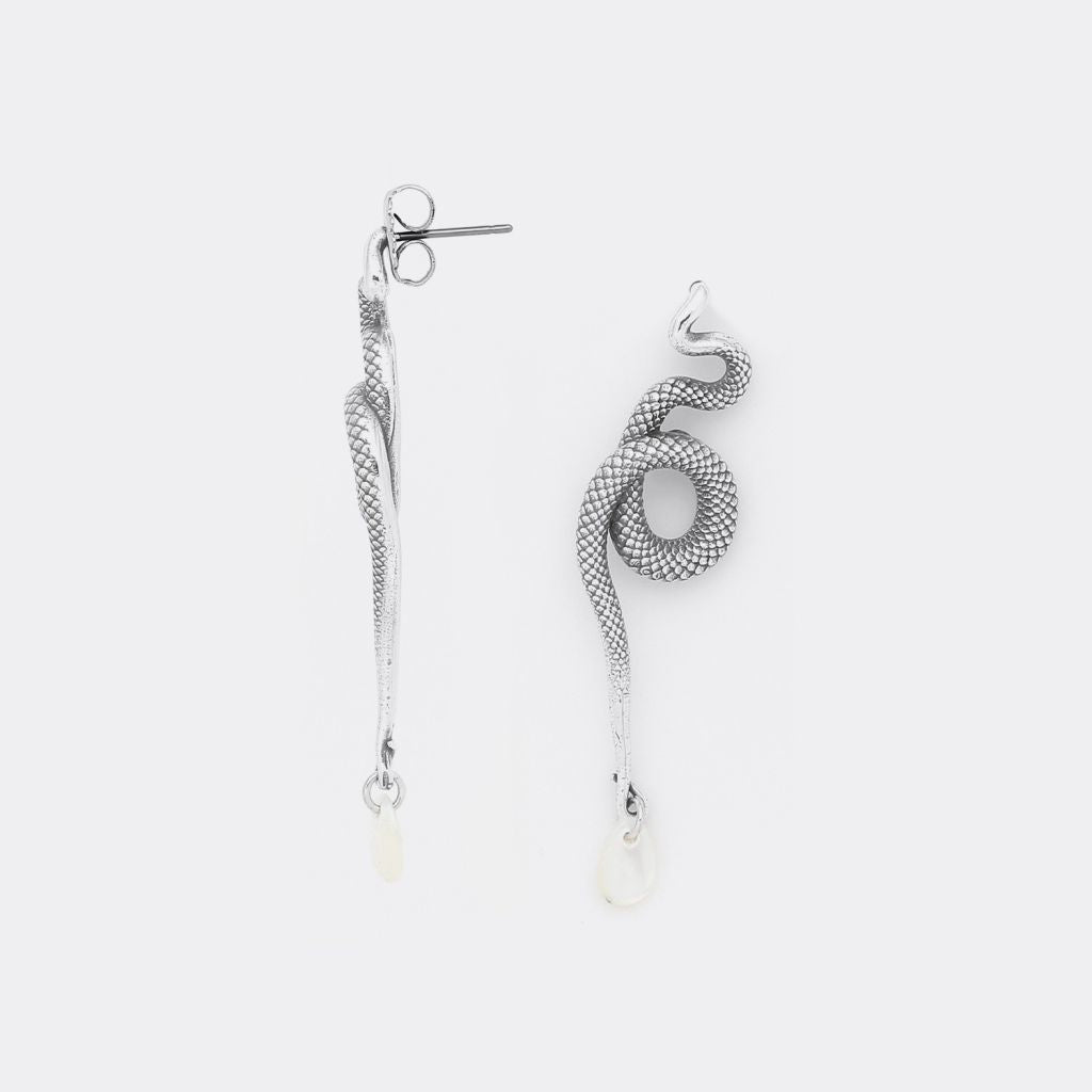 Ori Tao - Venin Snake Earrings Silver